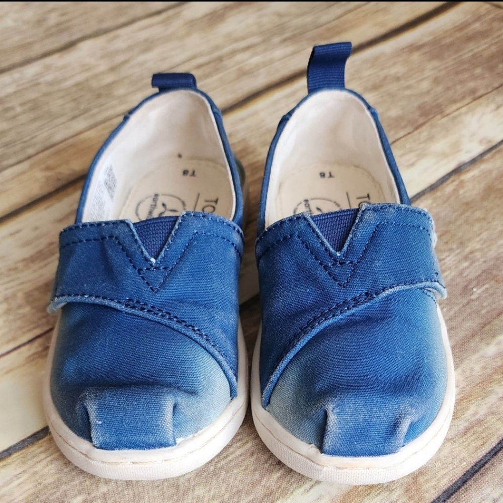 Tom's  Toddler Indigo Blue Gradient Alpargata Size 8